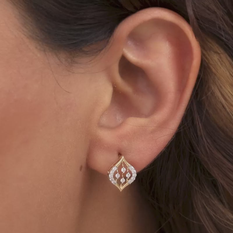 Lab Grown Diamond Dangle Earrings, Gold Diamond Earrings, RH115 – Diamond  Origin